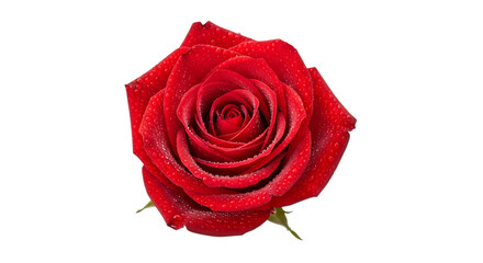 Isolated red rose on white background