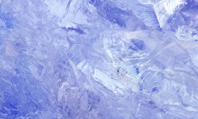 Obraz premium amethyst crystal displays frozen textures with cool blue hues. The icy surface of the gemstone