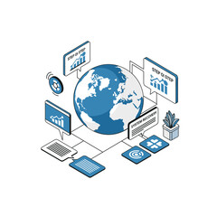 Global Network Connection and Data Analysis.