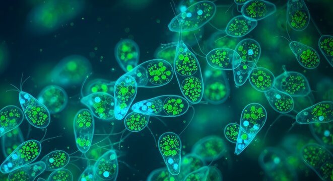 Bioluminescent Micro-Algae Cells Biofuel Research
