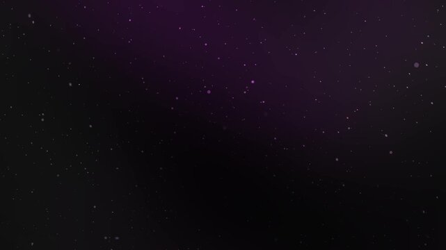 4K Pink flying particles of organic dust on black background