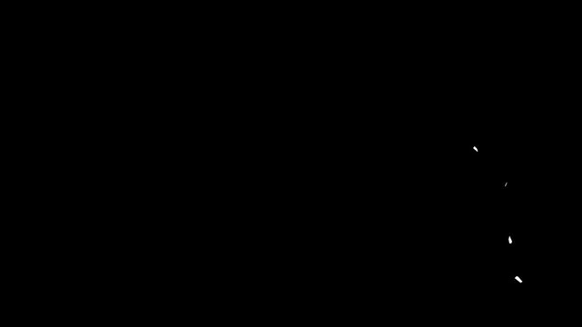 Modern Welcome Screen Animation with Abstract Particle Disintegration.