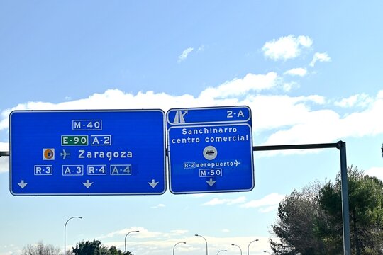 M40 Motorway, Exit 2A to Sanchinarro, R2, airport and M50, Madrid, Spain
February 14, 2026