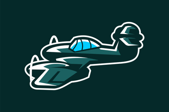 british heavy fighter in service during World War II  icon vector illustration.