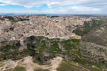 Matera &ndash; a city carved into the rock. The historic part of Matera, Italy.