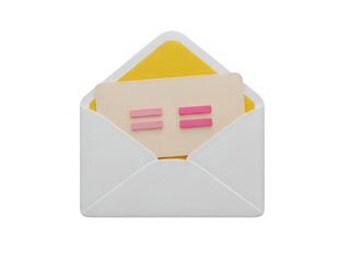 A beautifully illustrated envelope with a smiling face and a yellow roof.