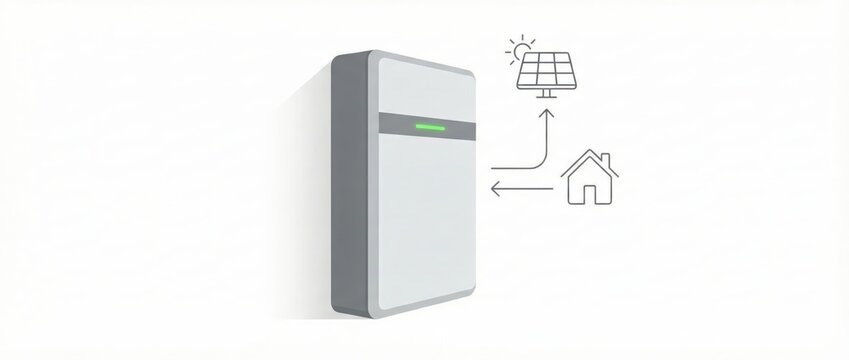 Energy storage unit illustrating solar power integration with home systems showcasing sustainable technology and future forward energy solutions
