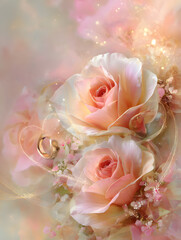 Fototapeta premium Heart-themed background design perfect for Valentineâs Day greetings and wedding celebrations, featuring romantic and love-inspired elements new stock image illustration AI