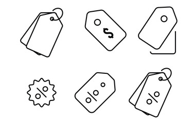 Price Tags for Product icons vector.