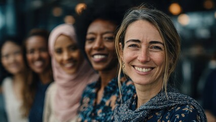 Fototapeta premium Diverse Women Smiling