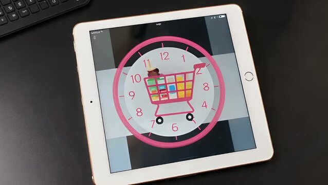 An Examination of Digital Dependency and Time Mismanagement Featuring a Mobile Device Displaying a Clock