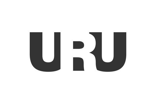 URU logo design. Initial letter U R U bold font style for tech startups, consulting, corporate branding. Creative company name, headlines typography identity, trendy logotype.