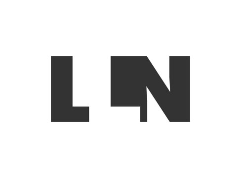 LLN logo design. Initial letter L L N bold font style for tech startups, consulting, corporate branding. Creative company name, headlines typography identity, trendy logotype.