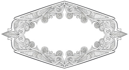 Ornate flourish frame with elegant swirls