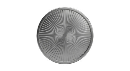 Silver platter with radial design