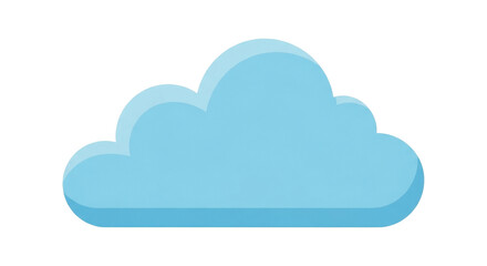 Fototapeta premium Stylized blue cloud icon