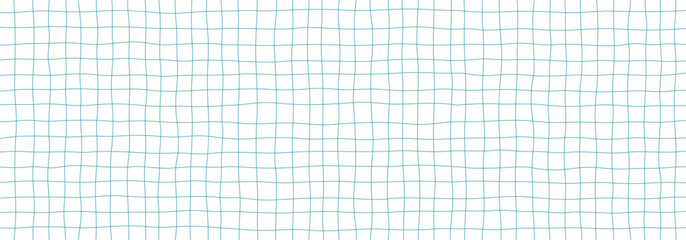 Curves checker line seamless pattern, doodle background, paper notebook texture © dlyastokiv