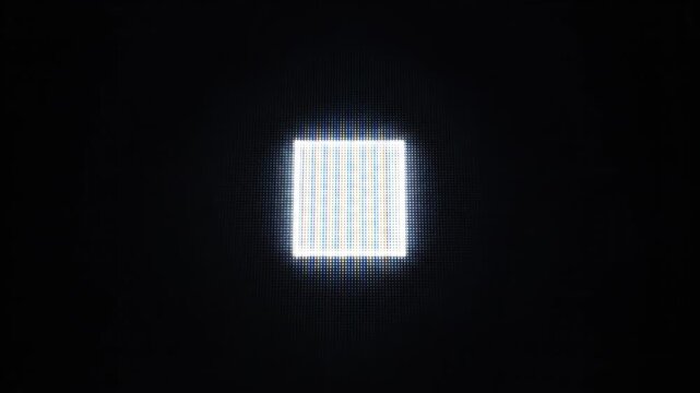 Led television screen turning on macro shot