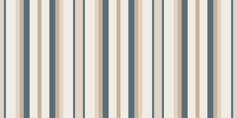 Obraz premium Elegant vertical stripes in calming neutrals and cool blues create a sophisticated, versatile background perfect for websites, presentations, or textile designs.