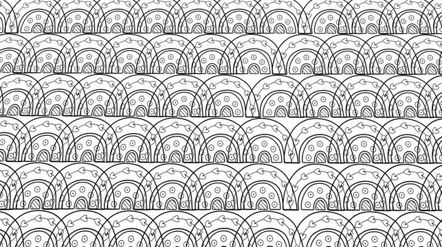 Abstract seamless wheat pattern with flowing lines in a decorative vector texture suitable for wallpaper and fabric design.