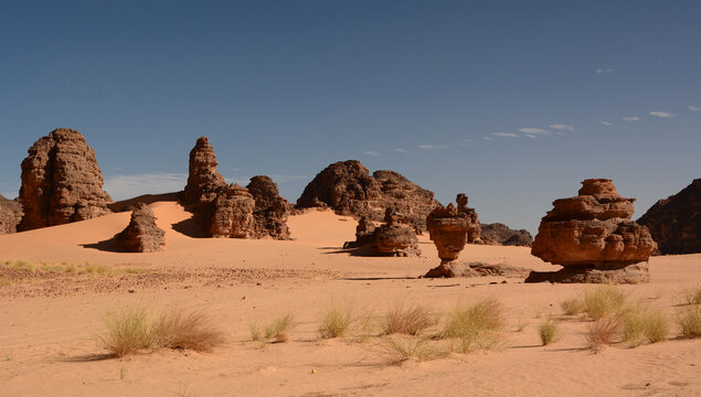 Tassili n'Ajjer national park landscape. Djanet province. Algeria