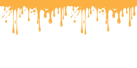 Liquid Drip Border Effect on Transparent Background.