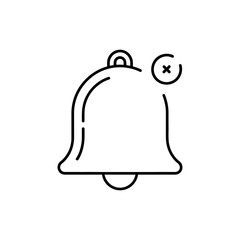 Obraz premium App Notification Simple Outline Line Icon on White Background