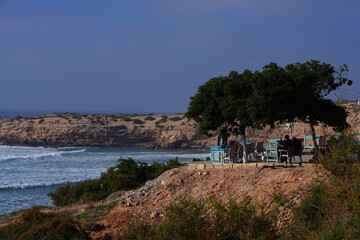 view of the beach in the morning