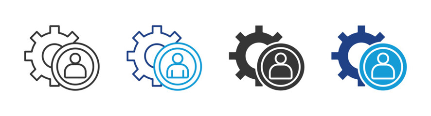 Fototapeta premium facilitation icon set multiple style collection 