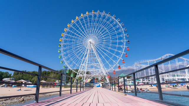 Ferris Wheel at Issyk-Kul Lake, Cholpon-Ata, Kyrgyzstan
