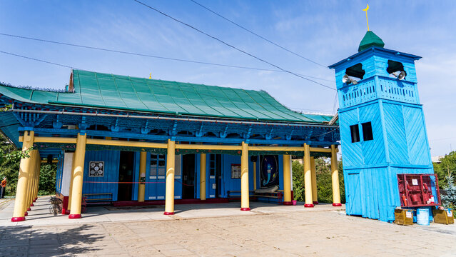 Old Wooden Mosque in Karakol, Kyrgyzstan