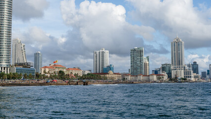Obraz premium View of the Colombo city skyline with modern architecture buildings