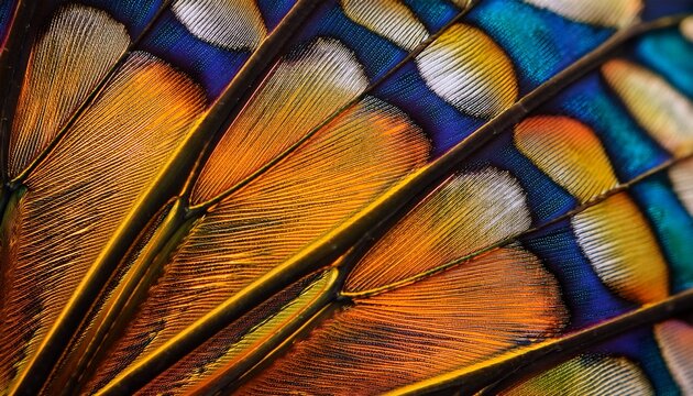 Extreme Magnification Butterfly Wing Under The Microscope