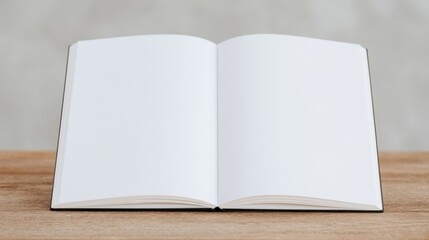 Fototapeta premium A book is open to a blank page