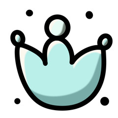 vector illustration of a blue and white people