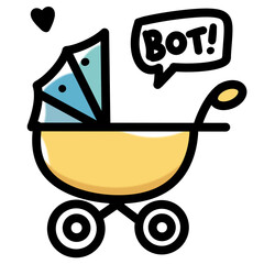 vector illustration of a stroller