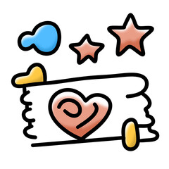 set of heart icons