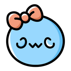 vector illustration of a cartoon face