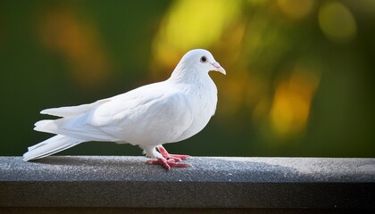 Obraz premium White Pigeon Isolated On Transparent Background Generative Ai