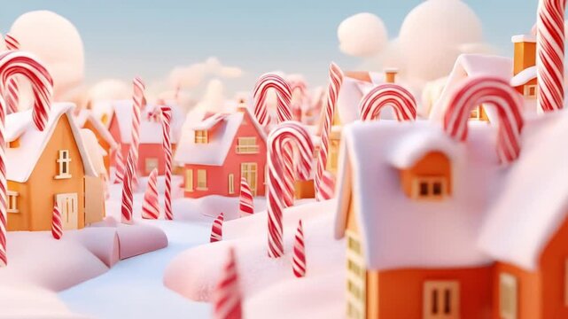 a very beautiful and very clean view of the candy world