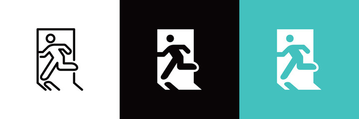 非常口のアイコン © WAWAWA