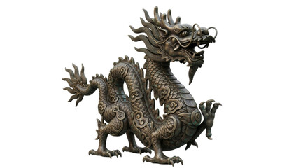 Fototapeta premium Bronze Chinese Dragon Statue