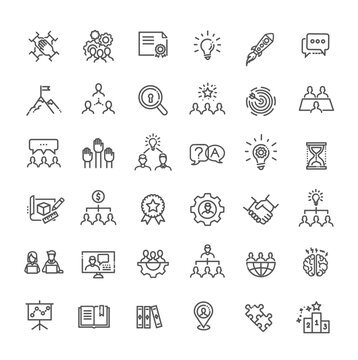 Teamwork Icons. Business teamwork, team building