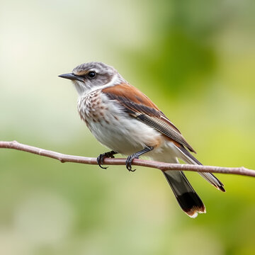A  long-tailed shrike or rufous-backed shrike (Lanius schach)