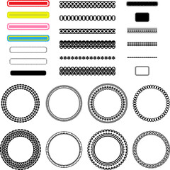 vector frames black on a white background, clipart