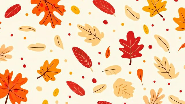 Autumn Leaf Pattern: A vibrant and colorful pattern featuring a variety of autumn leaves in shades of red, orange, and yellow. This design embodies the essence of the fall season.