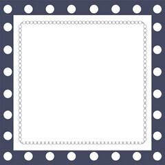 Fototapeta premium Double dotted vector border frame design