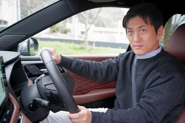 Japanese male driver who enjoys driving