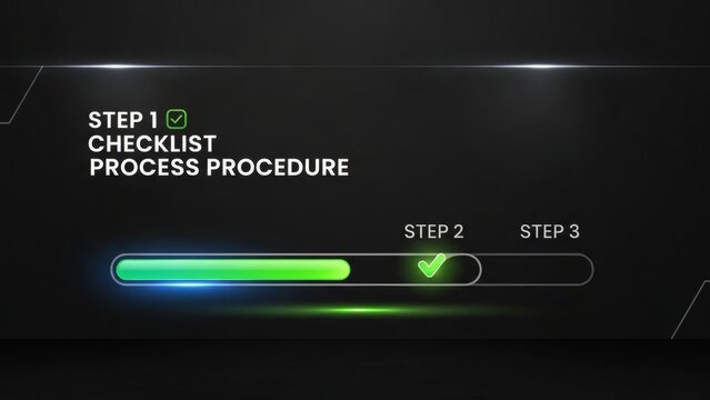 Progress Bar Checklist Process Procedure Step.