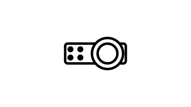 Voice Recorder Or Remote Motion Icon. Compact voice recorder or remote control device icon animation for audio capture and remote operation.